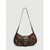 image:imageGORGLITTER Womens Y2k Shoulder Bag Buckle Western Vintage Hobo Pu Leather Handbags with Coin PurseBrown