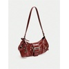 image:imageGORGLITTER Womens Y2k Shoulder Bag Buckle Western Vintage Hobo Pu Leather Handbags with Coin PurseRed