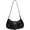 image:imageGORGLITTER Womens Y2k Shoulder Bag Buckle Western Vintage Hobo Pu Leather Handbags with Coin PurseSolid Black
