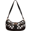 image:imageGORGLITTER Womens Y2k Shoulder Bag Buckle Western Vintage Hobo Pu Leather Handbags with Coin PurseBlack and White