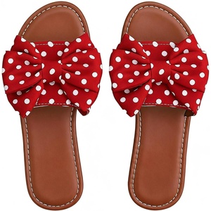 image:imageGORGLITTER Womens Bow Cheetah Summer Flat Sandals Leopard Dressy Open Toe Trendy Slide Sandals 2026Red