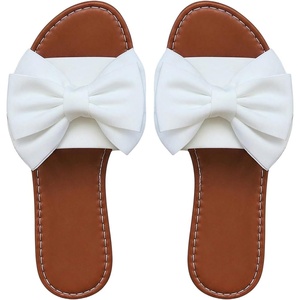 image:imageGORGLITTER Womens Bow Cheetah Summer Flat Sandals Leopard Dressy Open Toe Trendy Slide Sandals 2026White