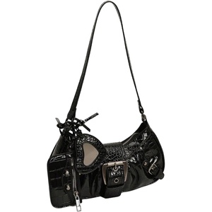 image:imageGORGLITTER Womens Y2k Shoulder Bag Buckle Western Vintage Hobo Pu Leather Handbags with Coin PurseSolid Black
