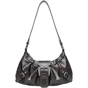 image:imageGORGLITTER Womens Y2k Shoulder Bag Buckle Western Vintage Hobo Pu Leather Handbags with Coin PurseSolid Brown