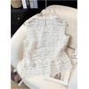 image:imageGORGLITTER Womens Eyelet Tops Embroidered Sheer Floral Lace Flowy Tank Tops Cute Sleeveless Summer Vacation BlousesWhite