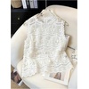 image:imageGORGLITTER Womens Eyelet Tops Embroidered Sheer Floral Lace Flowy Tank Tops Cute Sleeveless Summer Vacation BlousesWhite