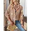 image:imageGORGLITTER Womens Sheer Button Down Shirts Long Sleeve Work Office Business Fashion 2026 Dressy Blouse TopsPink