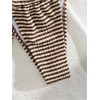 image:imageGORGLITTER Womens Striped Swimsuits High Waisted Cheeky Bikini Sets with Bathing Suit Cover Up Skirts Summer VacationBrown
