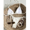 image:imageGORGLITTER Womens Thong High Waisted Bikini Sets Crochet Halter Triangle 2 Piece Swimsuit Trendy Bathing SuitApricot