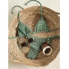 image:imageGORGLITTER Womens Thong High Waisted Bikini Sets Crochet Halter Triangle 2 Piece Swimsuit Trendy Bathing SuitArmy Green