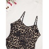 image:imageGORGLITTER Womens Cheetah Leopard Print Monokini One Piece Swimsuit Modest Cheeky Tummy Control Bathing Suit SwimwearBlack