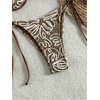 image:imageGORGLITTER Womens Crochet Flower High Waisted Bikini Sets Cute Y2K String Thong Sexy Swimsuit 2 Piece Bathing SuitsBrown