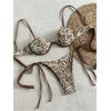 image:imageGORGLITTER Womens Crochet Flower High Waisted Bikini Sets Cute Y2K String Thong Sexy Swimsuit 2 Piece Bathing SuitsBrown