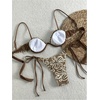 image:imageGORGLITTER Womens Crochet Flower High Waisted Bikini Sets Cute Y2K String Thong Sexy Swimsuit 2 Piece Bathing SuitsBrown