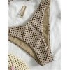 image:imageGORGLITTER Womens Cute Polka Dots Bikini Sets Y2k Push Up Underwire High Cut Thong Swimsuits Two Piece Bathing SuitKhaki
