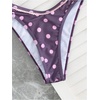 image:imageGORGLITTER Womens Cute Polka Dots Bikini Sets Y2k Push Up Underwire High Cut Thong Swimsuits Two Piece Bathing SuitPurple