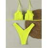 image:imageGORGLITTER Womens Flower High Waisted Bikini Sets Cute Y2K Halter Thong Swimsuit Neon 2 Piece Bathing Suits BeachwearYellow