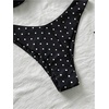 image:imageGORGLITTER Womens Polka Dots Bikini Set High Cut Thong Cheeky Trendy Vacation Summer Beach 2026 Swimsuit Bathing SuitBlack and White
