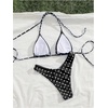 image:imageGORGLITTER Womens Polka Dots Cheeky Bikini High Cut Thong Halter Triangle Swimsuit 2 Piece Bathing Sui Beach Outfits 2026Black