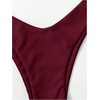 image:imageGORGLITTER Womens Twist Front Sexy Bikini Set High Cut Cheeky Thong 2 Piece Swimsuits Beach Vacation Bathing SuitBurgundy