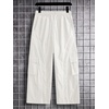 image:imageGORGLITTER Mens Baggy Wide Leg Cargo Pants Loose Streetwear Pants Trousers Parachute Pants SweatpantsBeige