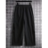 image:imageGORGLITTER Mens Baggy Wide Leg Cargo Pants Loose Streetwear Pants Trousers Parachute Pants SweatpantsBlack