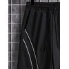 image:imageGORGLITTER Mens Baggy Wide Leg Cargo Pants Loose Streetwear Pants Trousers Parachute Pants SweatpantsBlack