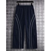 image:imageGORGLITTER Mens Baggy Wide Leg Cargo Pants Loose Streetwear Pants Trousers Parachute Pants SweatpantsBlue Dark