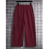 image:imageGORGLITTER Mens Baggy Wide Leg Cargo Pants Loose Streetwear Pants Trousers Parachute Pants SweatpantsWine Red