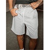 image:imageGORGLITTER Mens Camo Sweat Shorts Double Waisted Graphic Running Gym Athletic Workout Shorts CasualGrey