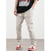 image:imageGORGLITTER Mens Cargo Work Pants Flared Jeans Baggy Wide Leg Bell Bottom Casual Hiking Stacked Joggers Trousers StreetwearBeige