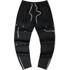 image:imageGORGLITTER Mens Cargo Work Pants Flared Jeans Baggy Wide Leg Bell Bottom Casual Hiking Stacked Joggers Trousers StreetwearBlack