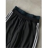 image:imageGORGLITTER Mens Double Waisted Sweatpants Vintage Y2k Baggy Pants Streetwear Wide Leg Sweatpants with PocketsBlack