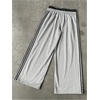 image:imageGORGLITTER Mens Double Waisted Sweatpants Vintage Y2k Baggy Pants Streetwear Wide Leg Sweatpants with PocketsLight Grey