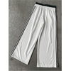 image:imageGORGLITTER Mens Double Waisted Sweatpants Vintage Y2k Baggy Pants Streetwear Wide Leg Sweatpants with PocketsWhite