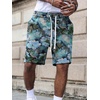 image:imageGORGLITTER Mens Floral Graphic Shorts Summer Festival Straight Leg Drawstring Vacation Beach ShortsBlue