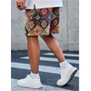 image:imageGORGLITTER Mens Floral Graphic Shorts Summer Festival Straight Leg Drawstring Vacation Beach ShortsRed