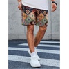 image:imageGORGLITTER Mens Floral Graphic Shorts Summer Festival Straight Leg Drawstring Vacation Beach ShortsRed