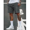 image:imageGORGLITTER Mens Graphic Cargo Shorts Lightweight Summer Casual Y2k Letter Drawstring Waist Sweat Shorts StreetwearDark Grey