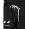 image:imageGORGLITTER Mens Graphic Cargo Work Pants Business Casual Slim Fit Joggers Trousers Streetwear with PocketsBlack
