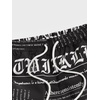 image:imageGORGLITTER Mens Graphic Print Drawstring Waist Straight Workout Gym Track Shorts Black and White Medium