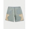 image:imageGORGLITTER Mens Jorts Star Graphic Jean Shorts Wide Leg Denim Shorts Baggy Y2k Ripped Distressed Drippy Bermuda ShortsBlue
