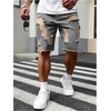 image:imageGORGLITTER Mens Jorts Star Graphic Jean Shorts Wide Leg Denim Shorts Baggy Y2k Ripped Distressed Drippy Bermuda ShortsLight Blue