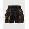 image:imageGORGLITTER Mens Leopard Muay Thai Shorts Graphic Elastic Waist Anime Workout Boxing ShortsBlack