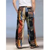 image:imageGORGLITTER Mens Patchwork Print Vacation Pants Drawstring Waist Colorful Baggy Wide Leg Pants Summer Beach TrousersMulticolor