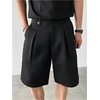 image:imageGORGLITTER Mens Pleated Dress Shorts Summer Business Casual Wide Leg Work Office Shorts Beach Vacation Holiday OutfitsBlack