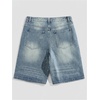 image:imageGORGLITTER Mens Rhinestone Denim Jean Shorts Y2K Relaxed Fit Washed Bermuda Jorts StreetwearLight Blue