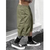 image:imageGORGLITTER Mens Summer Cargo Shorts Elastic High Waist Wide Leg Athletic Gym Basketball Drawstring Workout ShortsArmy Green