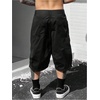image:imageGORGLITTER Mens Summer Cargo Shorts Elastic High Waist Wide Leg Athletic Gym Basketball Drawstring Workout ShortsBlack