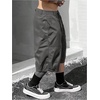 image:imageGORGLITTER Mens Summer Cargo Shorts Elastic High Waist Wide Leg Athletic Gym Basketball Drawstring Workout ShortsDark Grey